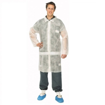 Kaitsekittel valge mittesteriilne külastajatele N1